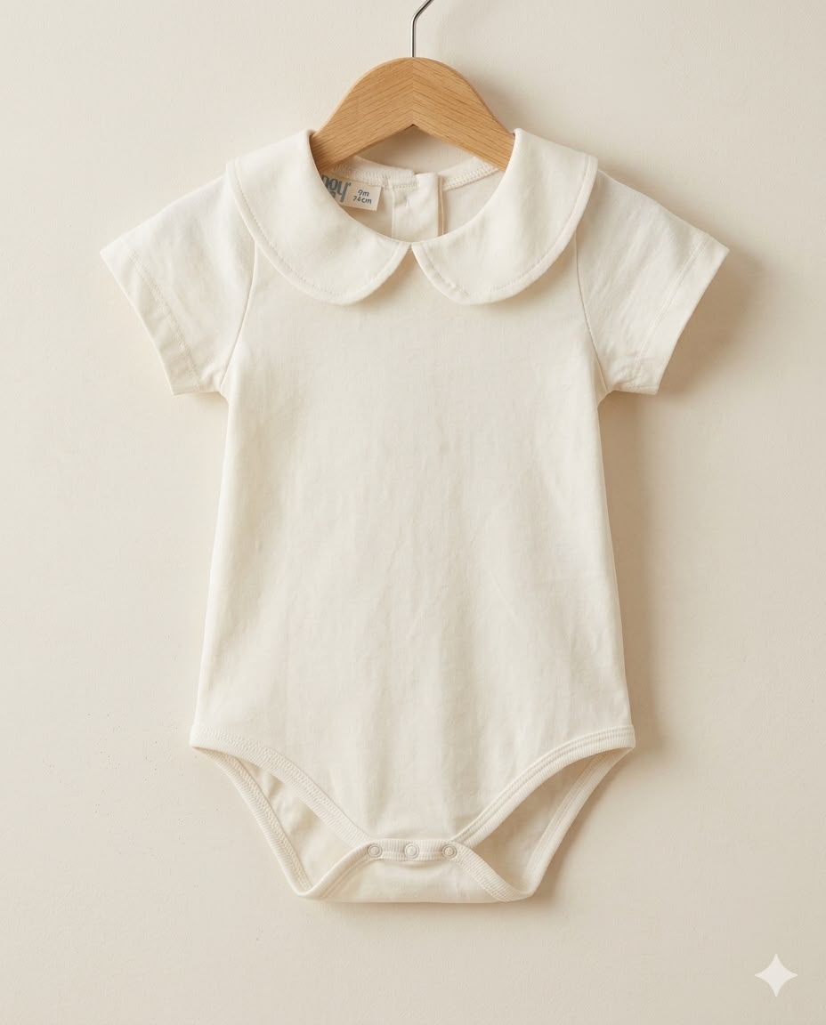 Denim & Dantel Fırfırlı Kız Bebek Elbise Takımı